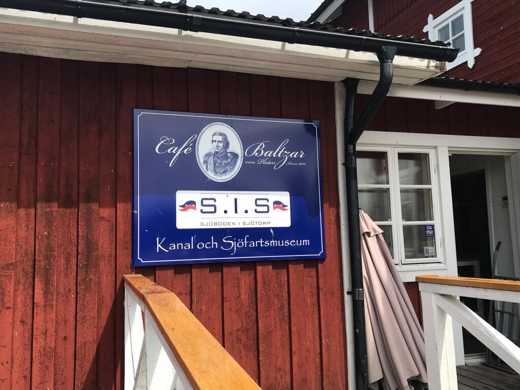 Café Baltzar von Platen och Kanal- och sjöfartsmuseet i Sjötorp